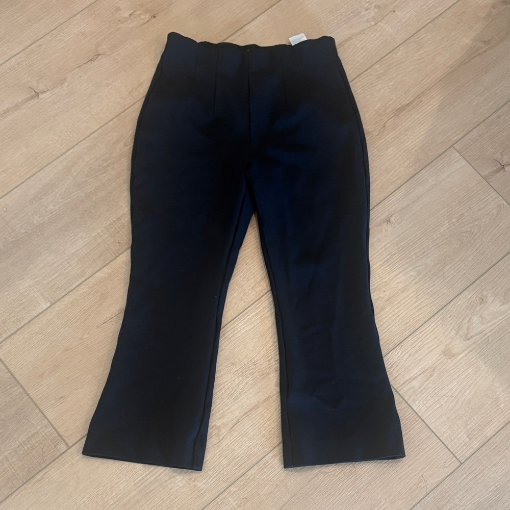Navy cropped pull on Flared Pants